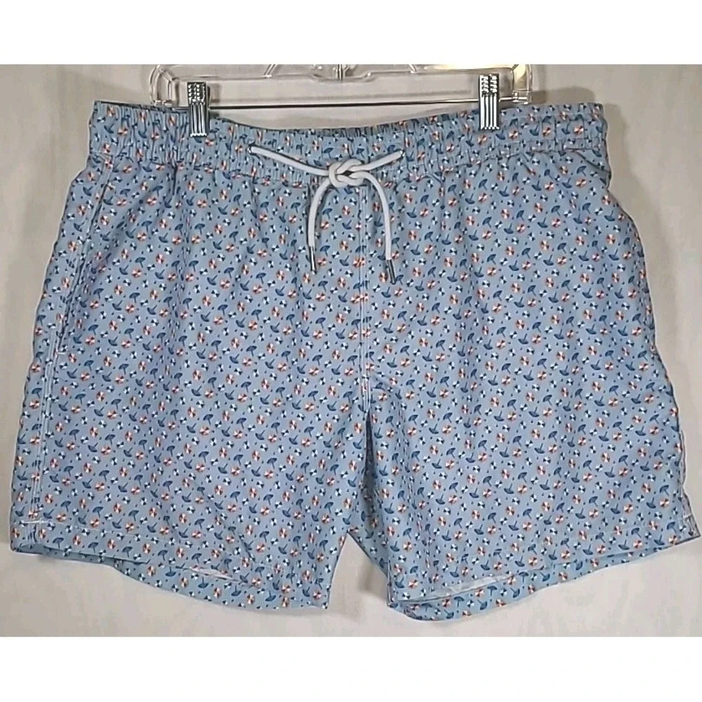 Slate & Stone Swim Trunks Mens Size‎ XL All Over Print Sun Umbrellas